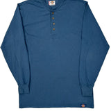 Dickies Long Sleeve T-Shirt - Medium Blue Cotton Blend