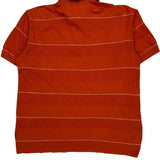 Tommy Hilfiger Striped Polo Shirt - Large Orange Cotton