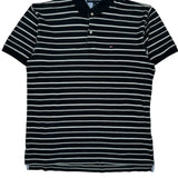 Tommy Hilfiger Striped Polo Shirt - XL White Cotton