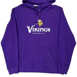 Vikings Nfl Football Hoodie - XL Purple Cotton