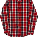 Oakley Checked Flannel Shirt - Medium Blue Cotton