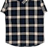 Levis Checked Short Sleeve Shirt - Small Blue Cotton