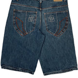 Unbranded Contrast Stitch Denim Shorts - 36W 12L Blue Cotton