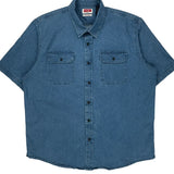 Wrangler Denim Shirt - XL Blue Cotton