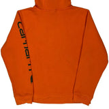 Age 14-16 Carhartt Spellout Hoodie - Large Orange Cotton