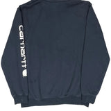 Carhartt Spellout Hoodie - Medium Navy Cotton