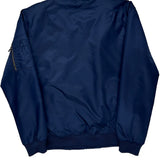 Vintage AsstSeries Bomber Jacket - Medium Blue Polyester