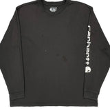 Carhartt Spellout Long Sleeve T-Shirt - XL Black Cotton