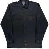 Dickies Shirt - Medium Black Polyester Blend
