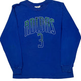 Raiders Adidas Long Sleeve T-Shirt - Medium Blue Cotton