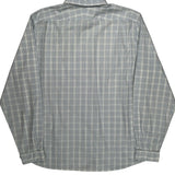Lacoste Checked Shirt - Large Blue Cotton