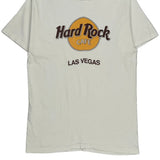 Single Stitch Hard Rock Cafe Graphic T-Shirt - Small White Cotton