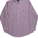 Ralph Lauren Checked Shirt - Large Pink Cotton