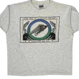 Single Stitch Oneita Graphic T-Shirt - XL Gray Cotton