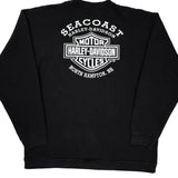 Harley Davidson Graphic Long Sleeve T-Shirt - XL Black Cotton