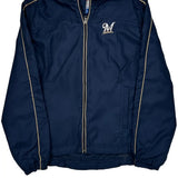 Milwaukee Brewers Carl Banks Mlb Windbreaker - Large Blue Polyester