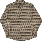 Woolrich Elk Moose Aop Patterned Shirt - Large Brown Cotton