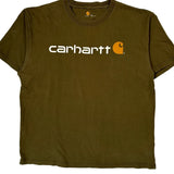 Carhartt Spellout T-Shirt - XL Green Cotton