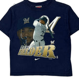 Age 6 Milwaukee Brewers Nike Graphic T-Shirt - XS Navy Cotton