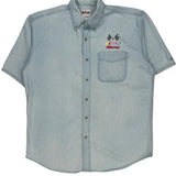 Nascar Racing Chase Authentics Nascar Denim Shirt - Large Light Wash Cotton