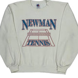 Made In USA Russell Athletic College Sweatshirt - Large White Cotton