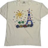 Eiffel Tower Unbranded Single Stitch T-Shirt - XL Multicoloured Cotton