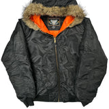 Flight Bare Fox Bomber Jacket - XL Black Polyester