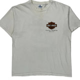 Puerto Vallarta Harley Davidson Graphic T-Shirt - Large White Cotton