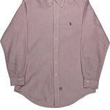 Ralph Lauren Striped Shirt - Medium Red Cotton