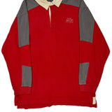 Nike Contrast Stitch Rugby Shirt - XL Beige Cotton