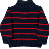 Age 12 Months Polo By Ralph Lauren Striped 1/4 Zip - 3XS Navy Cotton