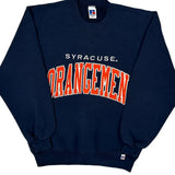 Made In USA Syracuse Russell Athletic College Sweatshirt - Medium Navy Cotton