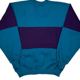 Unbranded Striped Sweatshirt - Medium Blue Polyester Blend