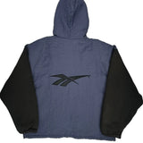 Reebok Windbreaker - Large Black Cotton