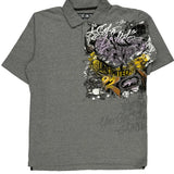 Urban Art Ecko Unltd Graphic Polo Shirt - Large Gray Cotton