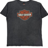 Harley Davidson Graphic T-Shirt - XL Gray Cotton