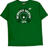 Milwaukee Brewers Nike Graphic T-Shirt - Large Green Cotton