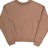Reverse Weave Champion Sweatshirt - Small Brown Cotton Blend