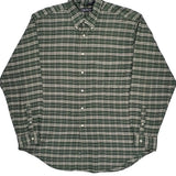 Nautica Checked Shirt - XL Green Cotton Blend