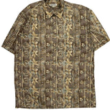 Burma Bibas Floral Hawaiian Shirt - Medium Beige Cotton