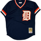 Detroit Tigers Mitchell & Ness Graphic Jersey - Medium Navy Polyester
