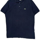 Lacoste Polo Shirt - Small Navy Cotton