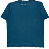 Carhartt Spellout T-Shirt - XL Blue Cotton