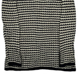 Tommy Hilfiger Striped Cardigan - Medium Black & White Cotton