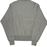 Vintage Reverse Weave Champion Spellout Sweatshirt - Small Grey Cotton