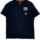 State Tech Electrical Technology Carhartt Graphic T-Shirt - Large Navy Cotton