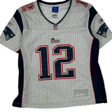 New England Patriots Reebok #12 Brady Football Jersey - Medium Blue Polyester