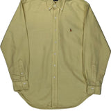 Polo By Ralph Lauren Shirt - Large Yellow Cotton