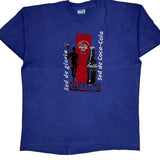Olympics Coca Cola Fruit Of The Loom Single Stitch T-Shirt - XL Blue Cotton