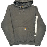 Carhartt Hoodie - Large Grey Cotton Blend